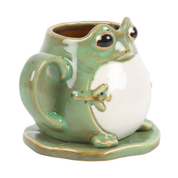 Something Different Frog Mug & Fat en storlek Grön/Vit Green/White One Size