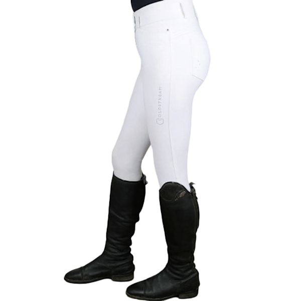 Coldstream Womens/Ladies Ledmore Diamante Breeches 16 UK R Vit White 16 UK R