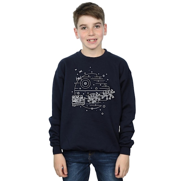 Star Wars Boys Death Star Sleigh Sweatshirt 9-11 år Marinblå Navy Blue 9-11 Years