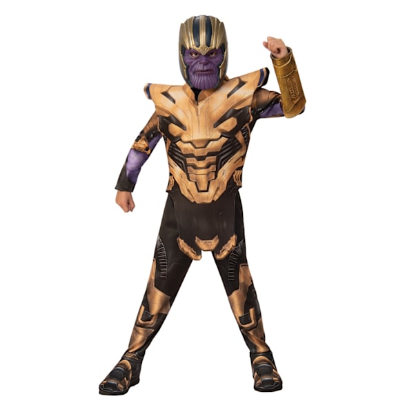 Avengers Endgame Barn/Barn Thanos Kostym 5-7 År Svart/ Black/Gold/Purple 5-7 Years