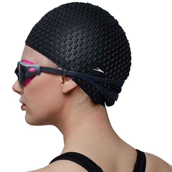 Speedo Unisex Vuxen Bubble Badmössa One Size Svart Black One Size