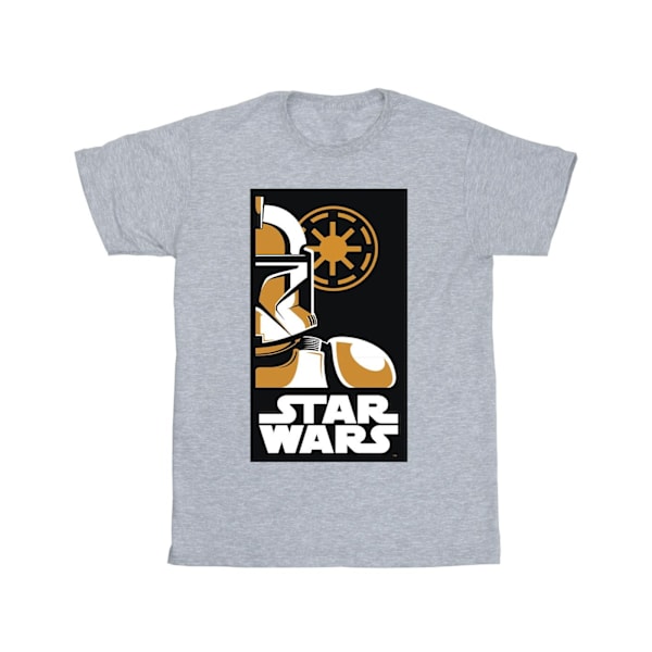 Star Wars Stormtrooper Art Poster T-shirt S Sports Grey för män Sports Grey S