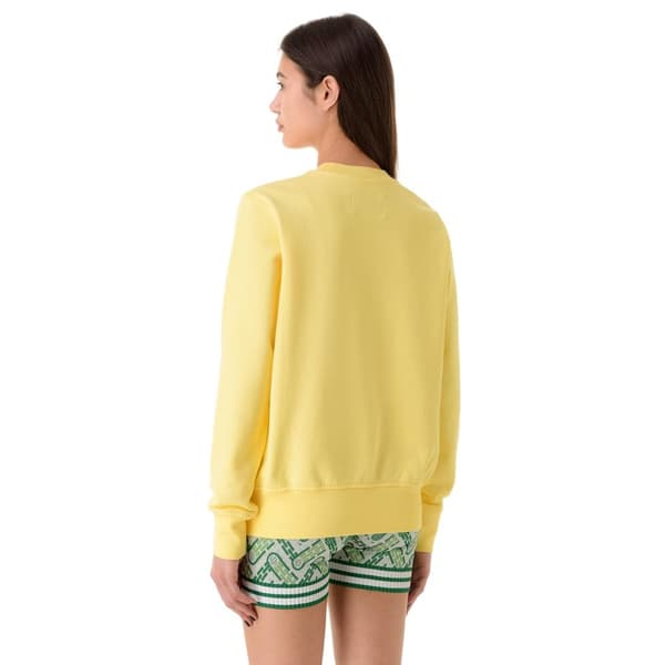 Casablanca Enoshima Beach broderad sweatshirt för dam Yellow S