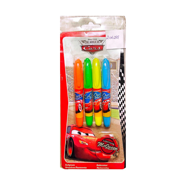 Bilar Lightning McQueen Highlighter (4-pack) En Storlek Flerfärgad Multicoloured One Size