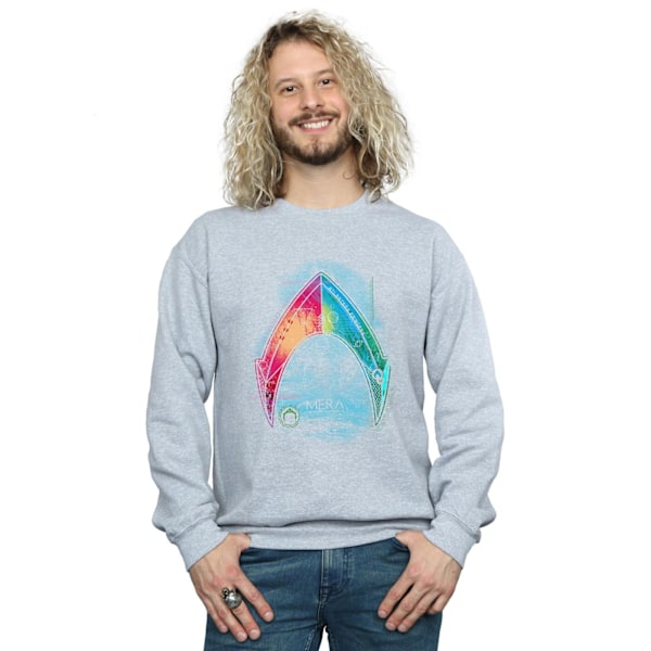 DC Comics Herr Aquaman Mera Logo Sweatshirt L Sports Grey Sports Grey L