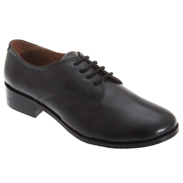 Grafters Dam/Dam 4 Blind Eyelet Hi-Shine Läder Kadett Sh Black 8 UK