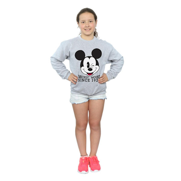 Disney Girls Mickey Mouse Sedan 1928 Sweatshirt 12-13 År Spo Sports Grey 12-13 Years