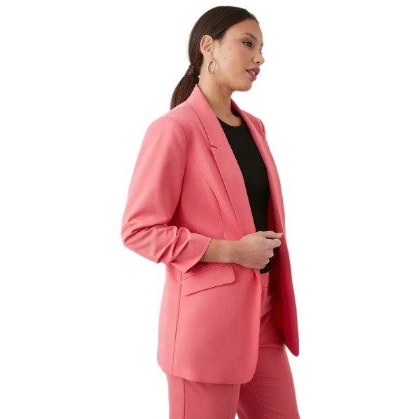 Dorothy Perkins Lång Ruched Blazer Dam/Dam 16 UK Bright P Bright Pink 16 UK