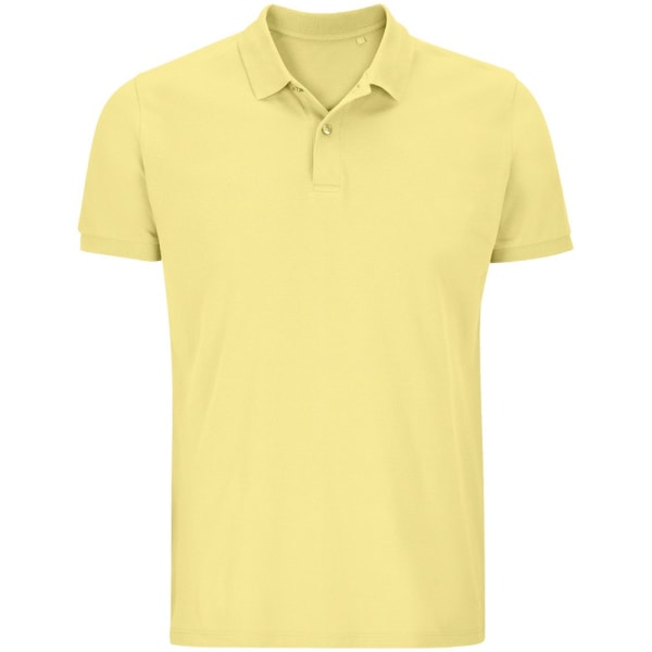 SOLS Mens Planet Piqué Organic Polo Shirt XXL Ljusgul Light Yellow XXL