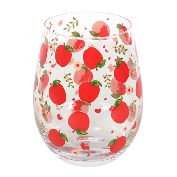 Something Different Äpple Glas Utan Fot One Size Röd/Transparent Red/Transparent/Green One Size