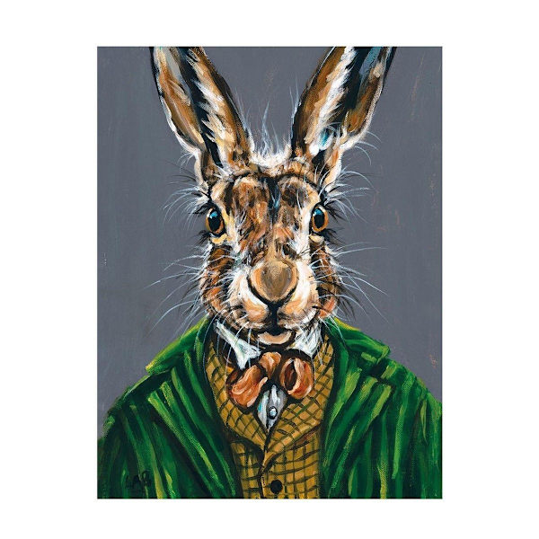 Louise Brown Hartley Pappersutskrift 80cm x 60cm Grå/Grön/Brun Grey/Green/Brown 80cm x 60cm