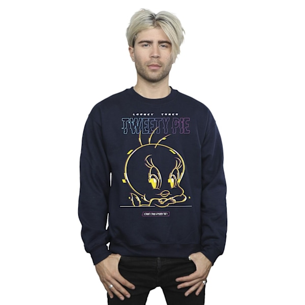 Looney Tunes Herr Tweety Glitch Sweatshirt XL Marinblå Navy Blue XL