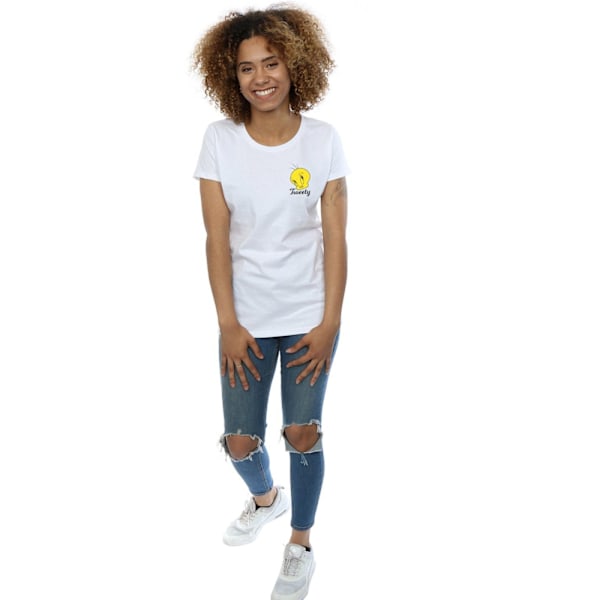 Looney Tunes Dam/Damer Tweety Pie Head Bomull T-shirt L Vit White L