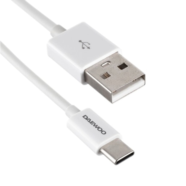 Daewoo USB A till C-kabel 3m Vit White 3m