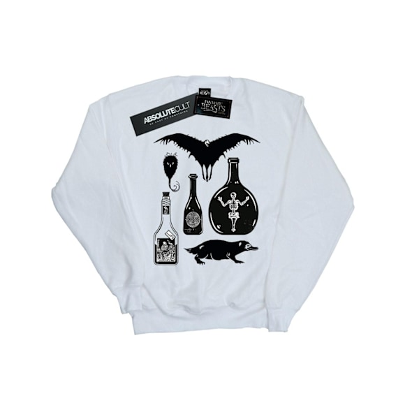 Fantastiska vidunder Girls Plain Icons Sweatshirt 9-11 år Vit White 9-11 Years