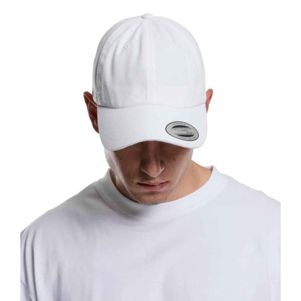 Flexfit Unisex Lågprofil Bomullstwill Keps One Size Vit White One Size
