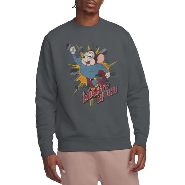 Mighty Mouse Unisex Vuxen Break Through Sweatshirt S Kolgrå Charcoal S