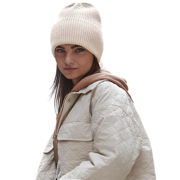 Beechfield Cuffed Recycled Oversized Beanie One Size Oatmeal Oatmeal One Size
