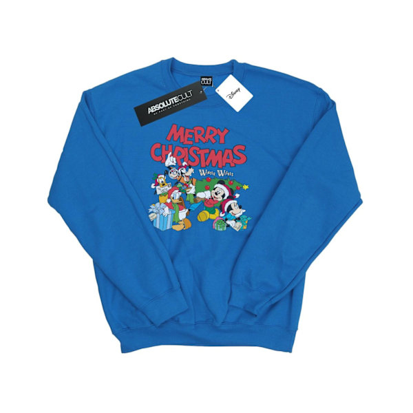 Disney Herr Mickey And Friends Winter Wishes Sweatshirt M Royal Royal Blue M