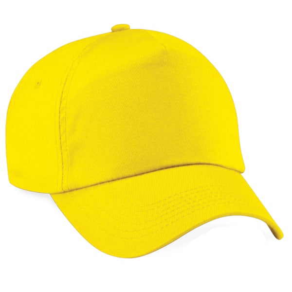 Beechfield Unisex Original 5-Panel Baseballkeps i enfärgad design, One Size Yellow One Size