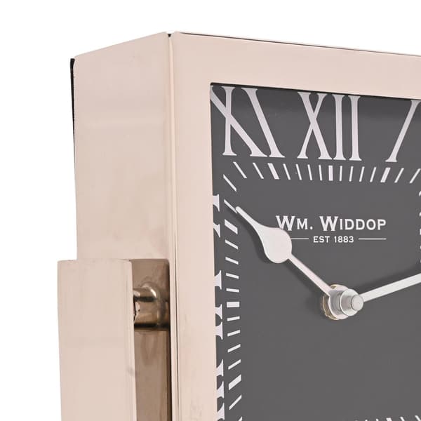 Wm.Widdop Silver Fyrkantig Mantelklocka - 18cm En Storlek Silver Silver One Size