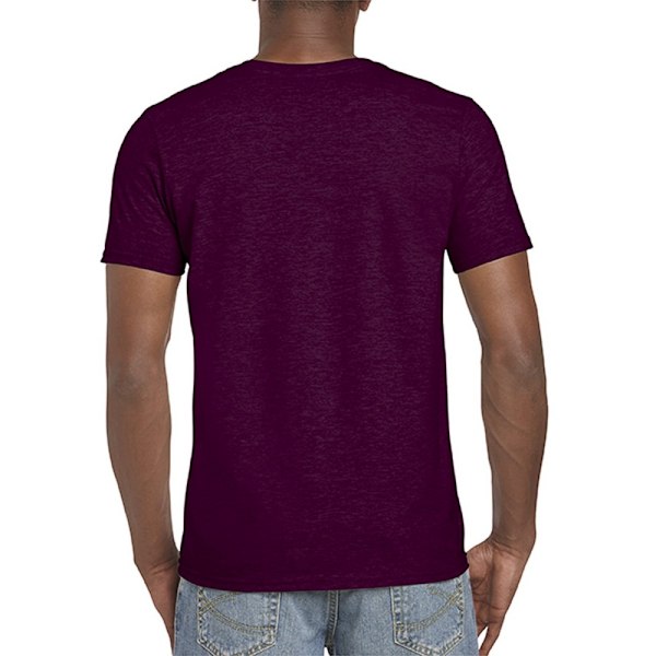 Gildan herr kortärmad mjuk t-shirt 4XL vinröd Maroon 4XL