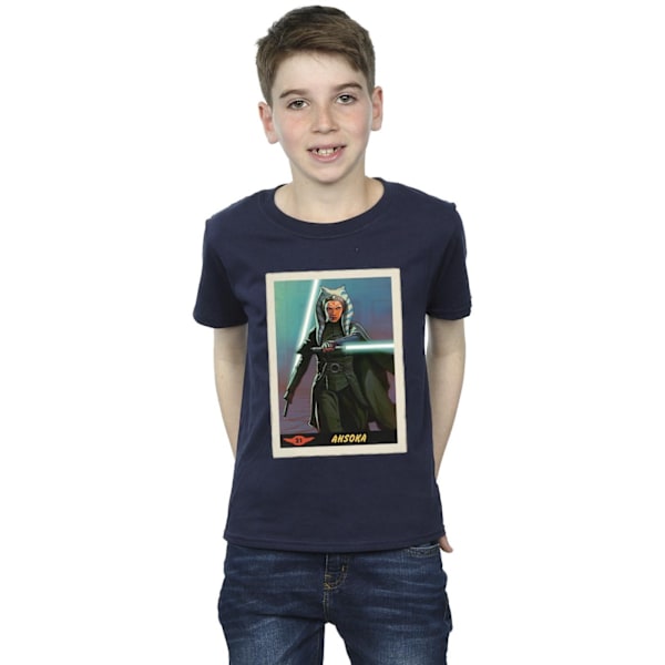 Star Wars Boys The Mandalorian Ahsoka T-shirt 3-4 år Marinblå Navy Blue 3-4 Years