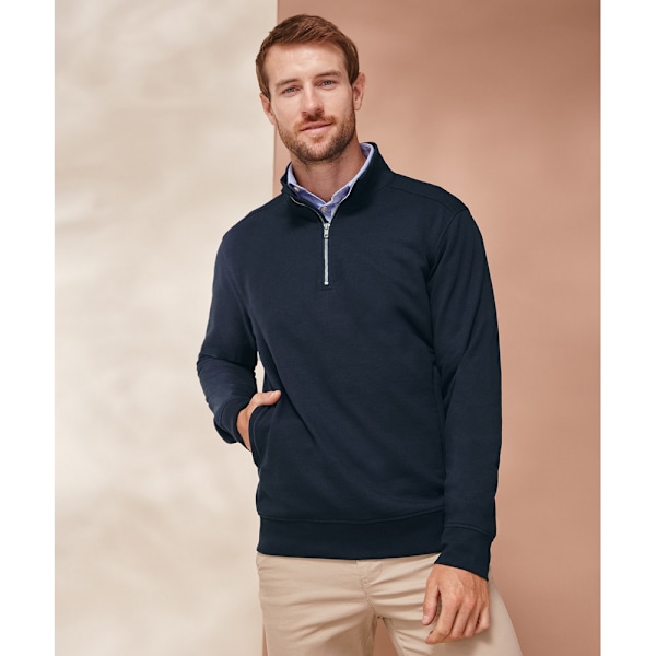 Henbury Unisex Vuxen Hållbar Kvarts Dragkedja Sweatshirt S Marinblå Navy S