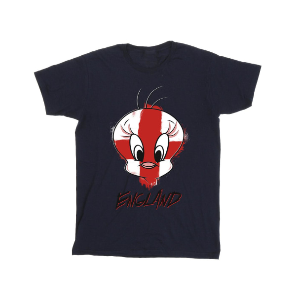 Looney Tunes Boys Tweety England Face T-Shirt 5-6 år Marinblå Navy Blue 5-6 Years