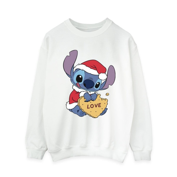 Disney Womens/Ladies Lilo And Stitch Christmas Love Biscuit Swe White S