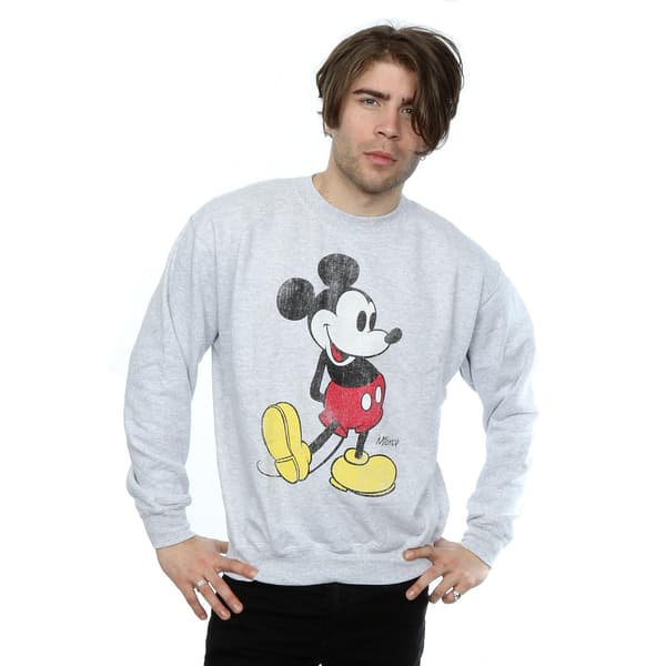 Disney Herr Mickey Mouse Classic Kick Tröja S Heather Grey Heather Grey S