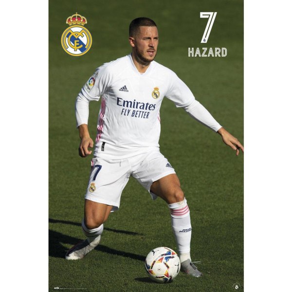 Real Madrid CF Hazard Poster 91cm x 61cm Grön/Vit Green/White 91cm x 61cm