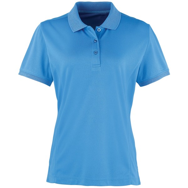 Premier Dam/Dam Coolchecker Kortärmad Pique Polo T-shirt Sapphire L