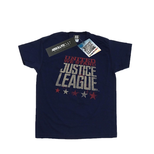 DC Comics Boys Justice League Movie United We Stand T-Shirt 9-1 Navy Blue 9-11 Years