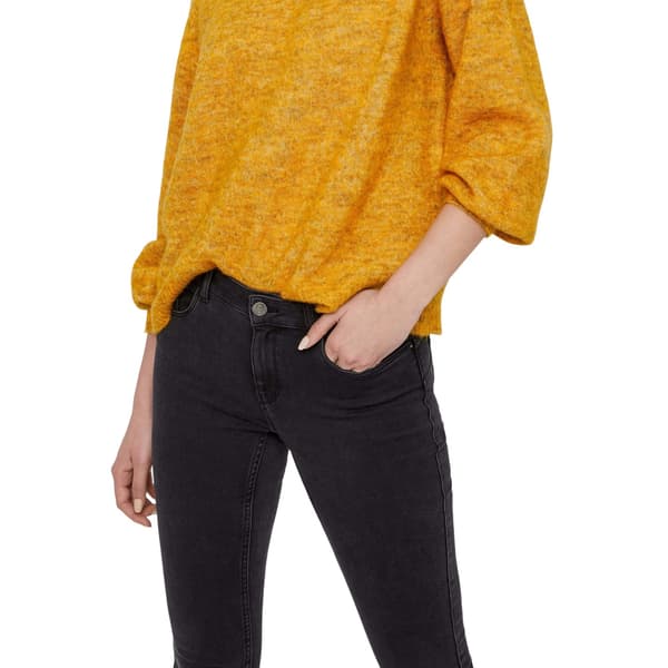Vero Moda Dam 5 Fickor Slim Jeans S Mörkgrå Dark Grey S