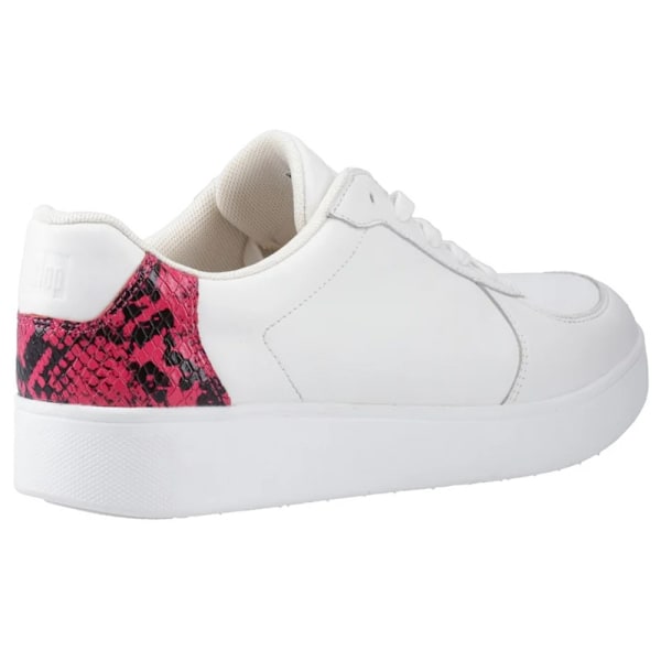 FitFlop Dam/Dam Snake Print Läder Träningsskor 8 UK Vit/R White/Raspberry 8 UK