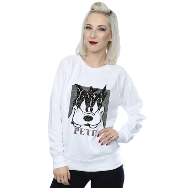 Disney Dam/Kvinnor Pete Cropped Head Sweatshirt XL Vit White XL