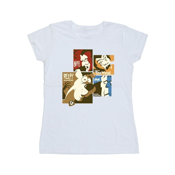 Scooby Doo Dam/Kvinnor Rutor Ansikten Bomulls T-shirt XXL Vit White XXL