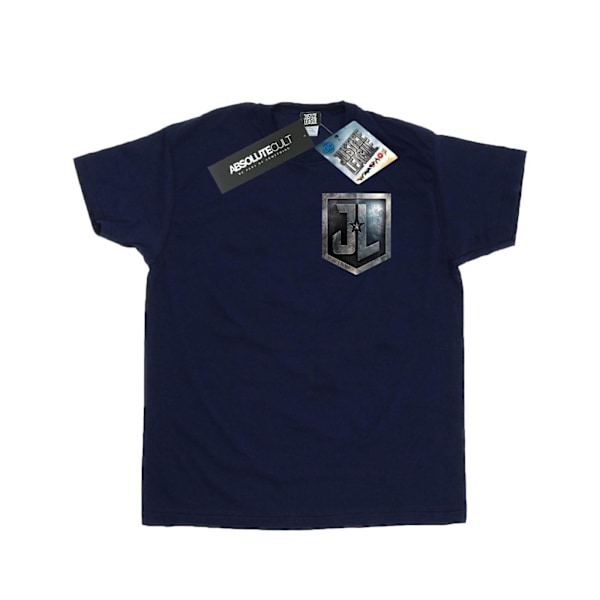 DC Comics Justice League Movie Shield Faux Pocket T-Shirt för män Navy Blue M