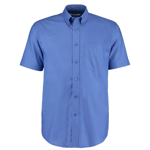 Kustom Kit Herr Workplace Kortärmad Oxford Shirt 19in Italia Italian Blue 19in