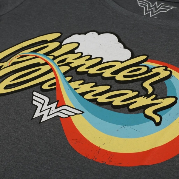 Wonder Woman Rainbow T-shirt dam/dam XL Vit/Gul White/Yellow XL