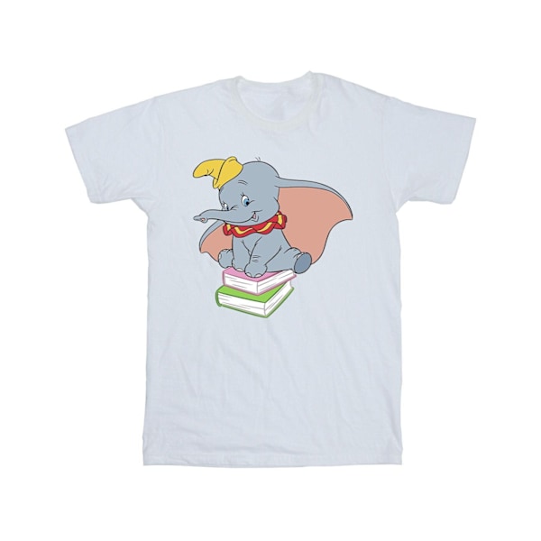 Disney Boys Dumbo Sitter På Böcker T-Shirt 12-13 År Vit White 12-13 Years