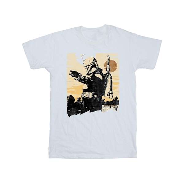 Star Wars Boys The Book Of Boba Fett Points T-Shirt 7-8 År W White 7-8 Years