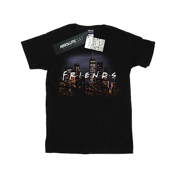 Friends T-shirt med logotyp och skyline för män, L, svart Black L