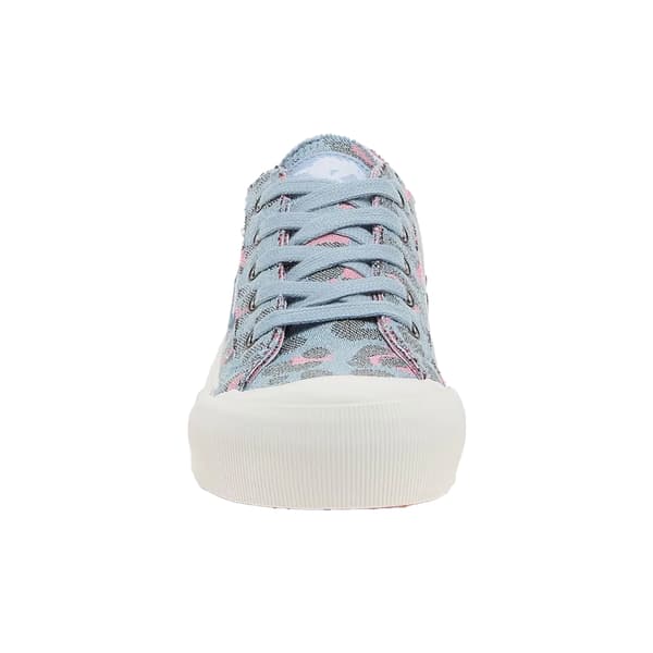 Rocket Dog Jazzin Plus Leopardmönstrade Canvassneakers för dam Light Blue 7 UK