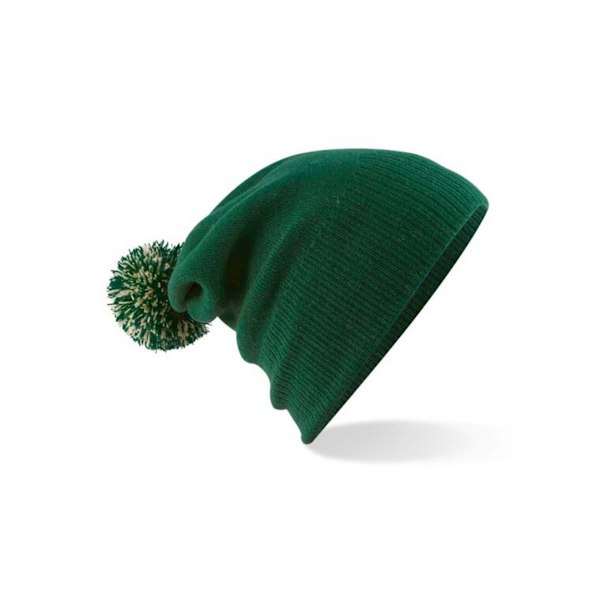 Beechfield Vuxen Unisex Snowstar Mössa En Storlek Flaskgön/ Bottle Green/Off White One Size