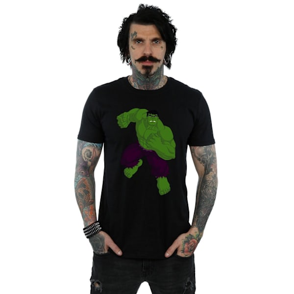 Marvel Herr Hulk Pose T-shirt M Svart Black M