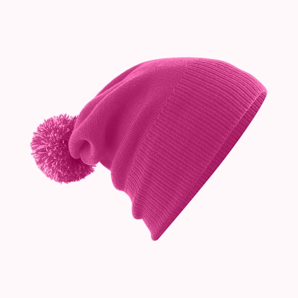 Beechfield Barn/Barn Snowstar Mössa En Storlek Fuchsia/Off Fuchsia/Off White One Size