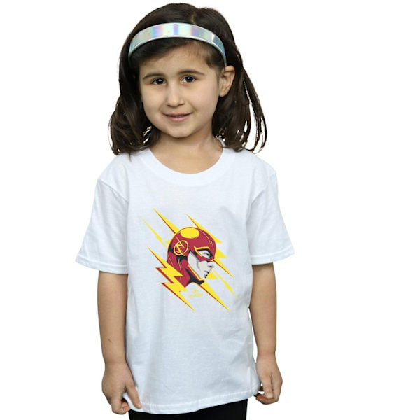 DC Comics Girls The Flash Lightning Portrait Bomull T-shirt 12- White 12-13 Years