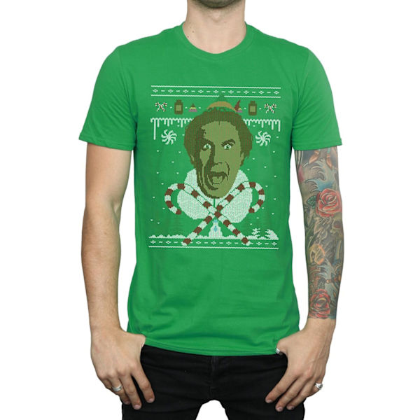 Elf Herr Jul Fair Isle T-shirt XXL Irländsk Grön Irish Green XXL